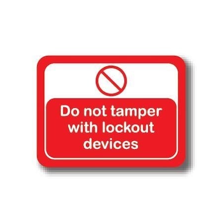 Ergomat 50in x 32in RECTANGLE SIGNS - Do Not Tamper With Lockout Devices DSV-SIGN 1600 #2050 -UEN